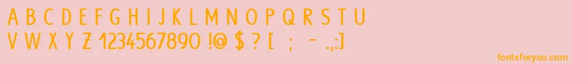 HypeBold Font – Orange Fonts on Pink Background