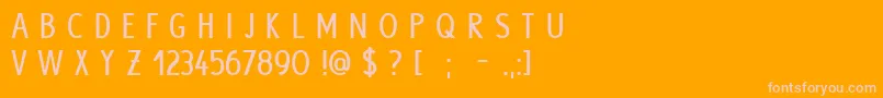 HypeBold-fontti – vaaleanpunaiset fontit oranssilla taustalla