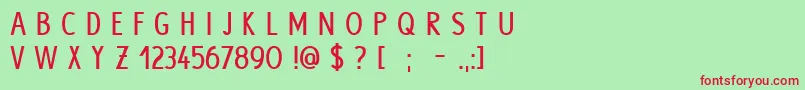 HypeBold-fontti – punaiset fontit vihreällä taustalla