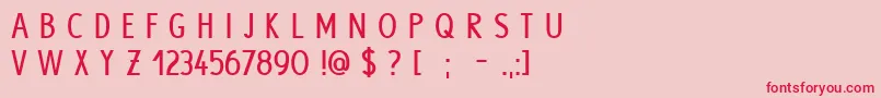 HypeBold Font – Red Fonts on Pink Background