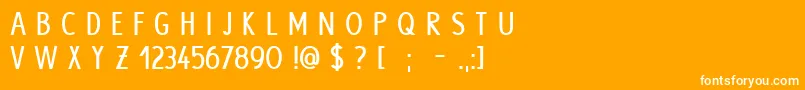 フォントHypeBold – オレンジの背景に白い文字