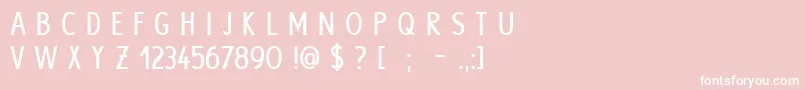 HypeBold-Schriftart – Weiße Schriften auf rosa Hintergrund