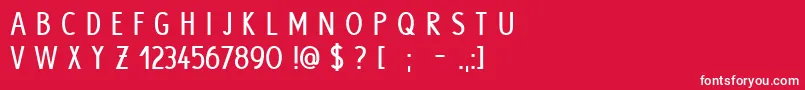 フォントHypeBold – 赤い背景に白い文字