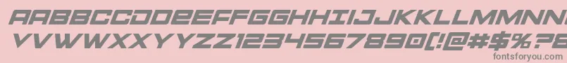 Montrocsuperital-Schriftart – Graue Schriften auf rosa Hintergrund