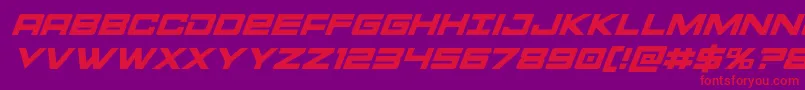 Montrocsuperital Font – Red Fonts on Purple Background