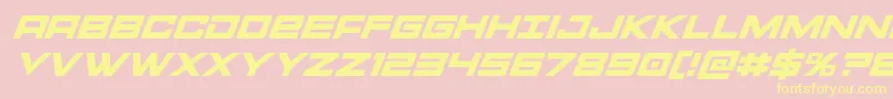 Montrocsuperital Font – Yellow Fonts on Pink Background