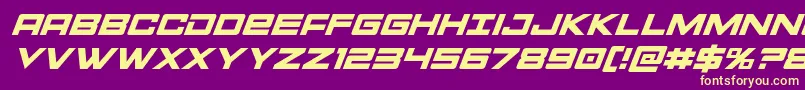 Montrocsuperital Font – Yellow Fonts on Purple Background