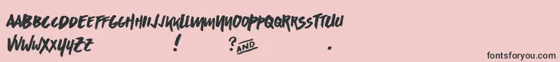 AsphaltsDisplayPersonalUse Font – Black Fonts on Pink Background