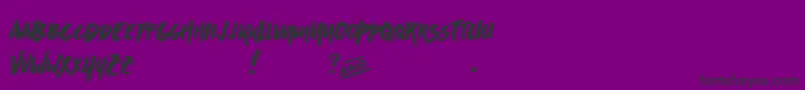 AsphaltsDisplayPersonalUse Font – Black Fonts on Purple Background
