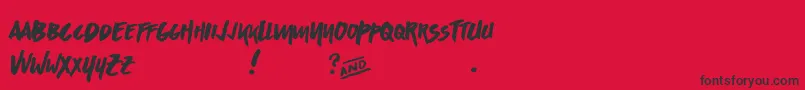 AsphaltsDisplayPersonalUse Font – Black Fonts on Red Background