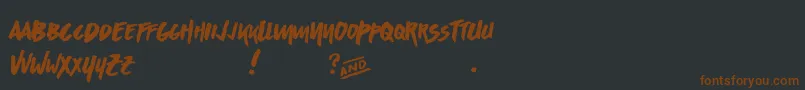 AsphaltsDisplayPersonalUse Font – Brown Fonts on Black Background