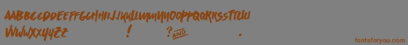 AsphaltsDisplayPersonalUse Font – Brown Fonts on Gray Background