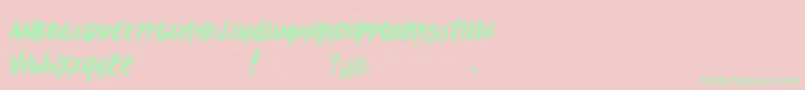 AsphaltsDisplayPersonalUse Font – Green Fonts on Pink Background