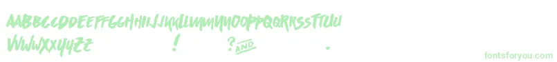 AsphaltsDisplayPersonalUse Font – Green Fonts on White Background