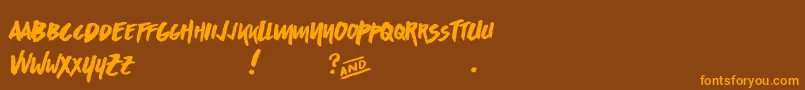 AsphaltsDisplayPersonalUse Font – Orange Fonts on Brown Background