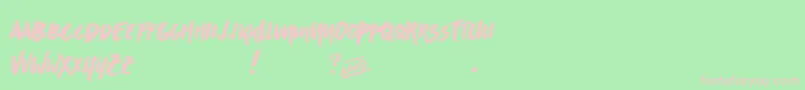 AsphaltsDisplayPersonalUse Font – Pink Fonts on Green Background