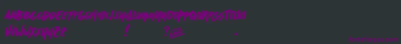 AsphaltsDisplayPersonalUse Font – Purple Fonts on Black Background