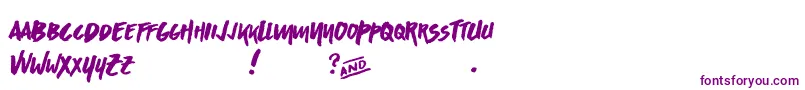 AsphaltsDisplayPersonalUse Font – Purple Fonts on White Background