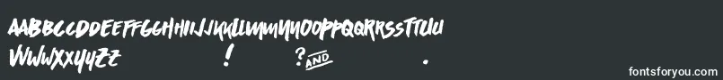AsphaltsDisplayPersonalUse Font – White Fonts on Black Background