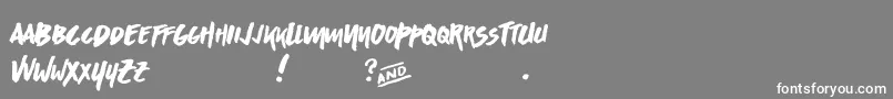 AsphaltsDisplayPersonalUse Font – White Fonts on Gray Background