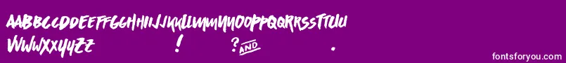 AsphaltsDisplayPersonalUse Font – White Fonts on Purple Background