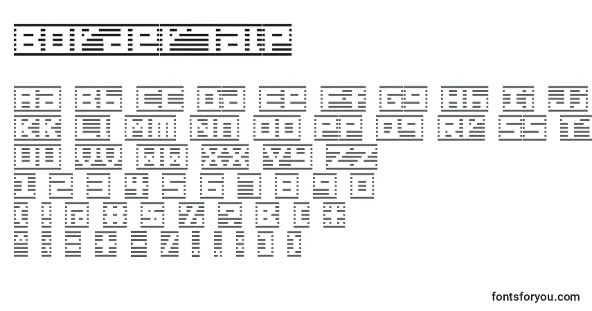 Czcionka Border7alp – alfabet, cyfry, specjalne znaki