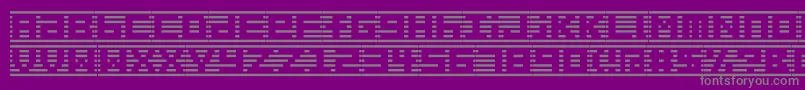 Border7alp Font – Gray Fonts on Purple Background