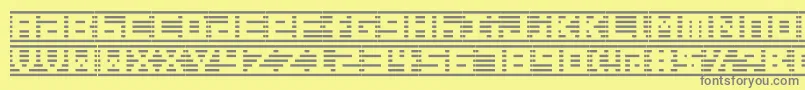 Border7alp Font – Gray Fonts on Yellow Background
