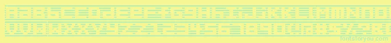 フォントBorder7alp – 黄色い背景に緑の文字