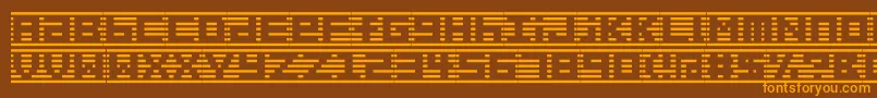 Border7alp Font – Orange Fonts on Brown Background
