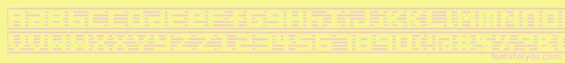 Border7alp Font – Pink Fonts on Yellow Background