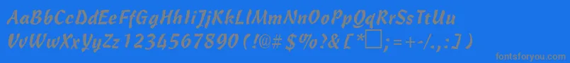 CarmenbRegular Font – Gray Fonts on Blue Background