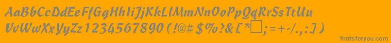 CarmenbRegular Font – Gray Fonts on Orange Background