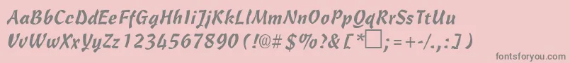 CarmenbRegular Font – Gray Fonts on Pink Background