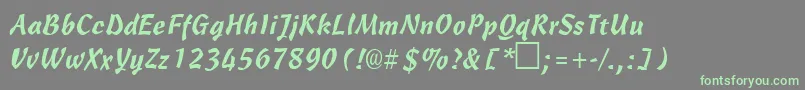CarmenbRegular Font – Green Fonts on Gray Background
