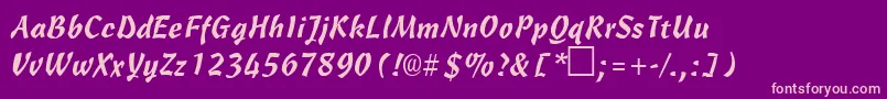 fuente CarmenbRegular – Fuentes Rosadas Sobre Fondo Morado