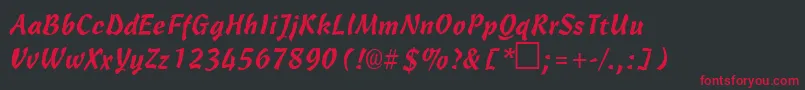CarmenbRegular Font – Red Fonts on Black Background