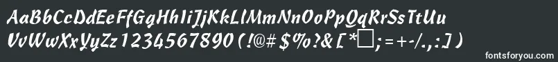 CarmenbRegular Font – White Fonts on Black Background