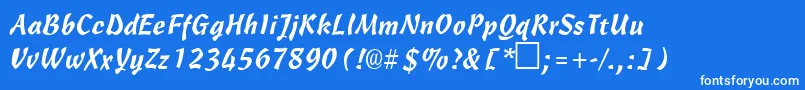 CarmenbRegular Font – White Fonts on Blue Background