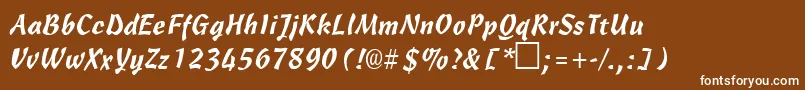 CarmenbRegular Font – White Fonts on Brown Background
