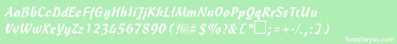 CarmenbRegular Font – White Fonts on Green Background