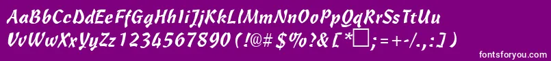 CarmenbRegular Font – White Fonts on Purple Background