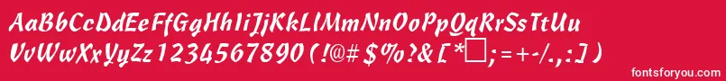 CarmenbRegular Font – White Fonts on Red Background