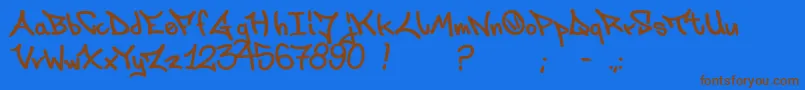 Шрифт Laksoner – коричневые шрифты на синем фоне