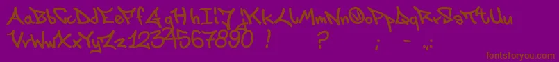 Шрифт Laksoner – коричневые шрифты на фиолетовом фоне