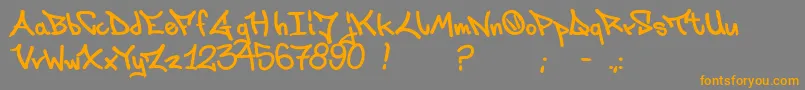 Шрифт Laksoner – оранжевые шрифты на сером фоне