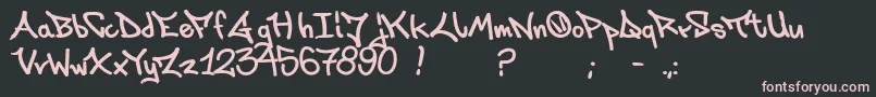 Laksoner Font – Pink Fonts on Black Background