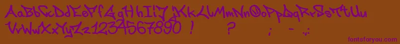 Шрифт Laksoner – фиолетовые шрифты на коричневом фоне