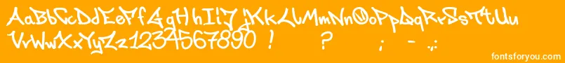 Laksoner Font – White Fonts on Orange Background