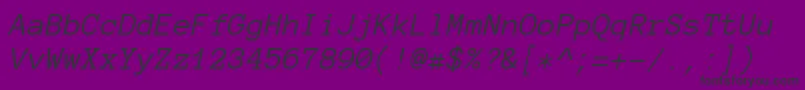 AnonymousProItalic Font – Black Fonts on Purple Background